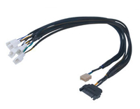 Akasa smart pwm cable for 5pwm case fans and coolers, sata power (flexa fp5s, black braided), *FANM, *MBM, *FANF