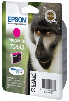 Epson ink cartridge for t0893 magenta stylus s20/sx100/sx105/sx200/sx205/sx400/sx405 stylus office bx300f