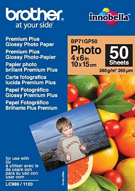Brother glossy photo paper wit 100x150mm 50 sheets