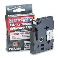 Brother p-touch tz-s231 black on white 12mm extra gluey