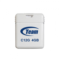 Team group c12g mini usb disk, 4gb, usb 2.0, 18x15x7 mm, wit