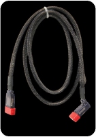 Revoltec S-ATA kabel 50 cm, UV actief , kleur zwart, 90 graden hoek, *SATAM