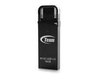 Team Group 16GB M132 USB 3.0 Drive, black, USB en micro USB (for OTG), read 85MB/s, write 15MB/s