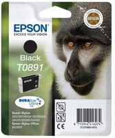 Epson t0891 black ink cartr. retail (untagged) f/ stylus s20