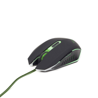 Gembird Gaming muis USB, zwart/groen, 2400dpi, illuminated