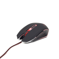 Gembird Gaming muis USB, zwart/rood, 2400dpi, illuminated
