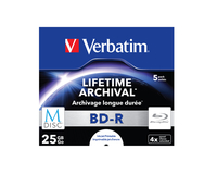 Verbatim M-Disc BD-R Inkjet printable 5 Pack Jewel Case 43823