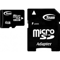 Team Micro SDHC 4 GB (Class 10) met SD adapter