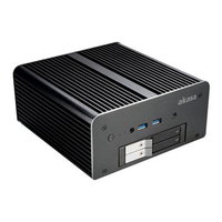 Akasa Max MT, Fanless Ali case for Intel NUC (Board Specific) + 2 x 2.5 SSD/HDD Mobile Tray, Serial Support (Unbranded)