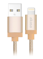 Akasa USB Sync & Charge Cable (iPod/iPhone/iPad), USB A - Lightning , 1m , *USBM, *LIGHTNINGM