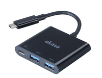 Akasa Type C power deliver adapter with two USB 3.0 Hub
