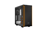 be quiet! Pure Base 600 Window Orange, 492 x 220 x 470, IO-panel 2x USB 3.0, HD Audio, 2x 5,25, 3x 3,5, 2x 2,5, inc 1x 140 mm en 1x 120 mm Pure Wings 2, dual air channel cooling, 3 step fan controller 3x3 pin, Watercooling ready, Glass Windows Side Panel