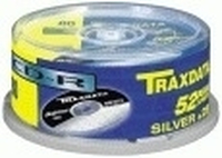 TRAXDATA CD-R 700MB 52X WHITE INKJET PRINTABLE CAKE*25 9017A3ITRA005, multipack