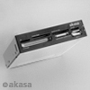 Akasa 3.5 internal 6-slot multi card reader incl. direct m2 and micro sd support and pass through usb, black+white