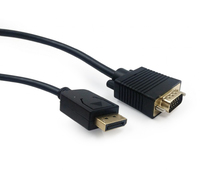 Gembird DisplayPort naar VGA adapterkabel, zwart, 1,8 m, *DPM, *VGAM
