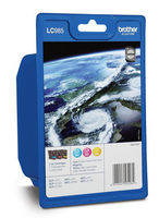 Brother lc-985 inktcartridge cyaan, magenta en geel 3 x 260 pagina s 3-pack blister zonder alarm