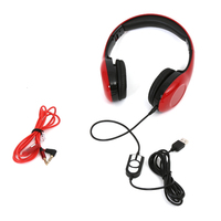 FREESTYLE HEADSET FH-4920 MIC RED mini jack + USB 42687