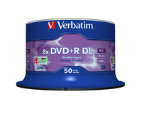 VERBATIM DVD+R 8,5GB 8X DOUBLE LAYER CAKE*50 43758, multipack