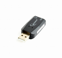 Gembird Premium USB stereo geluidskaart, - Virtus Plus Audio - 48K/44.1KHz for both playback and recording, CMedia CM108B sound chip
