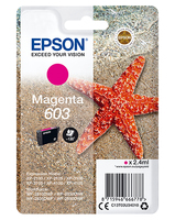 Epson 603 magenta, 2.4ml, origineel, voor expression home xp-2100, 2105, 3100, 3105, 4100, 4105 workforce wf-2810, 2830, 2835, 2850