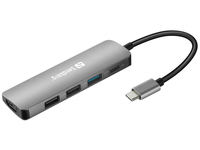 Sandberg USB-C Dock HDMI+3xUSB+PD 100W, *HDMIF, *USBCF, *USBAF