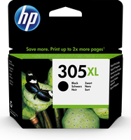 HP 305xl black high yield black original - 4 ml, voor deskjet 1255, 27xx deskjet plus 41xx envy 60xx envy pro 64xx