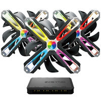 Zalman ZM-SF120A3, 120mm RGB fan 3-Pack with Z.SYNC / Addresable 3 Pin connector / Unique reversed fan impeller design for high cooling performance / Spider leg shaped for minimized vibration and noise / Long lasting Advanced FDB(120,000hours)