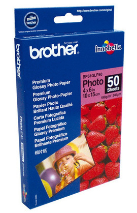 Brother papier glossy foto 10x15, 50 vel, 190 grams