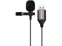 Sandberg Streamer USB Clip on Microphone, lavalier
