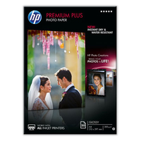 Hewlett packard premium plus glossy photo paper wit 300g/m2 a4 50 sheets 1-pack