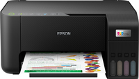 EpsonEcotank ET-2814, multifunctionele inkjet kleuren printer, hervulbaar, A4 (doorsnede), maximaal 10 ppm (printend), 100 vellen, USB, Wi-Fi - zwart