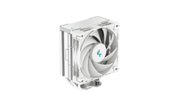 DeepCool AK400 WH 4x Heat Pipe White Single Tower CPU Air Cooler, 1x FC120P 120mm FDB Bearing PWM High Performance Fan, Intel: LGA1700/1200/1151/1150/1155 AMD: AM5/AM4, Easy Install, 220W TDP